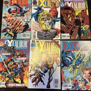 vintage Marvel Comics issues from the Excalibur series, Lot Bundle Xmen